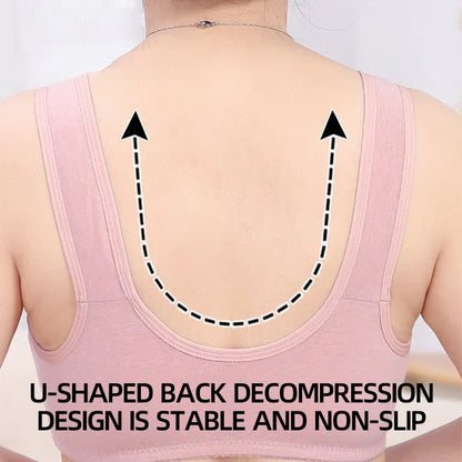 Soft Cotton Front Button Bra-Skin