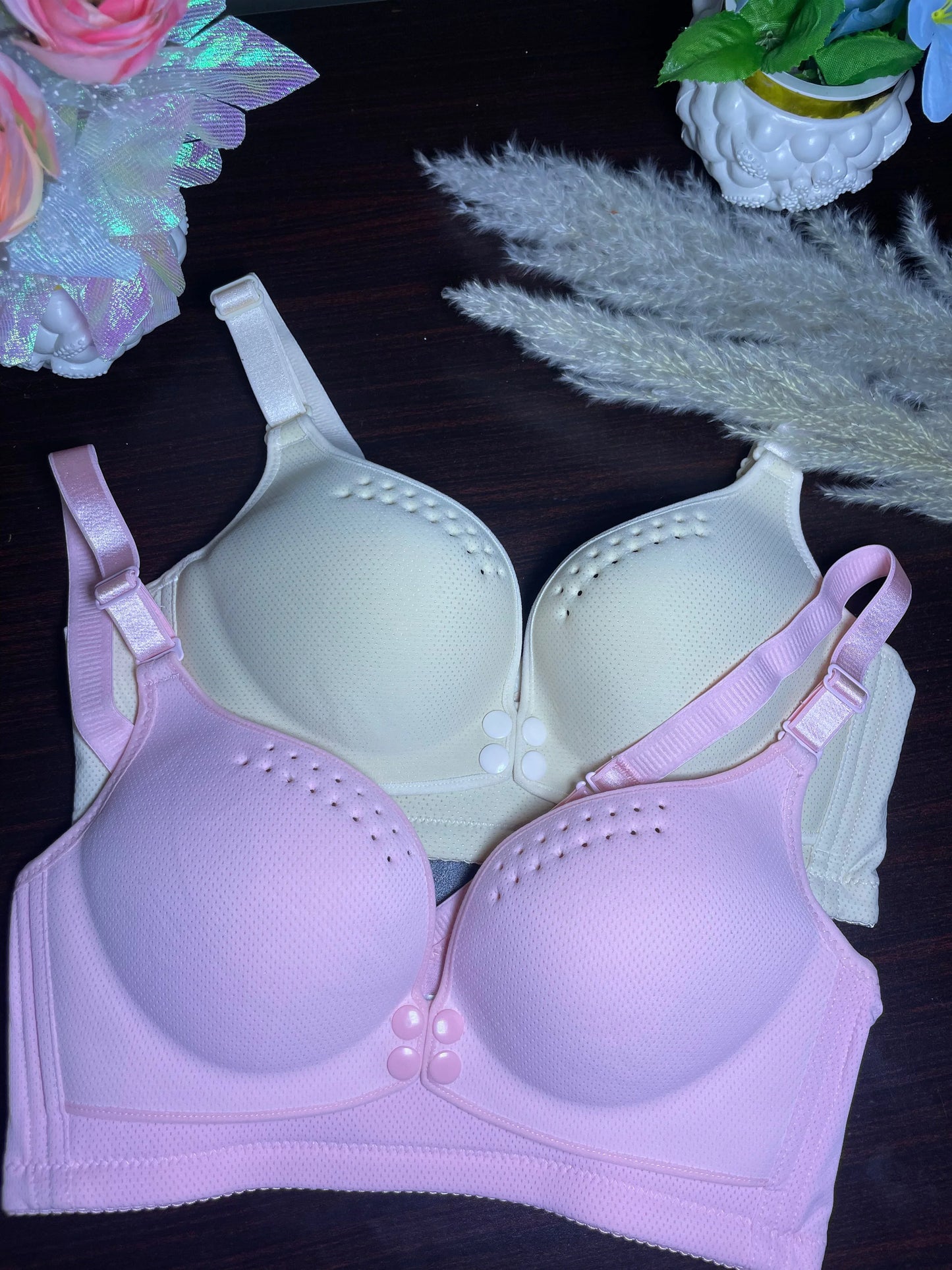 Ultra-Breathable Comfort Wireless Everyday Bra Skin