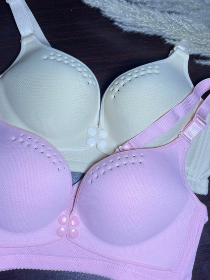 Ultra-Breathable Comfort Wireless Everyday Bra Skin
