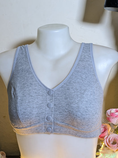 Pack of 3 - Soft Cotton Front Button Bra
